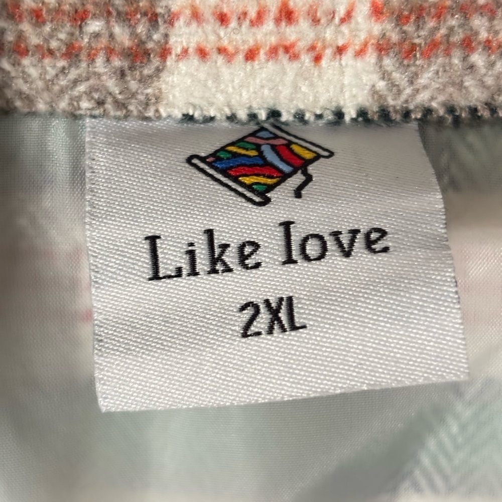 🇺🇸 Like Love Plaid Button-Up Tweed Jacket Size 2XL - Picture 3 of 6